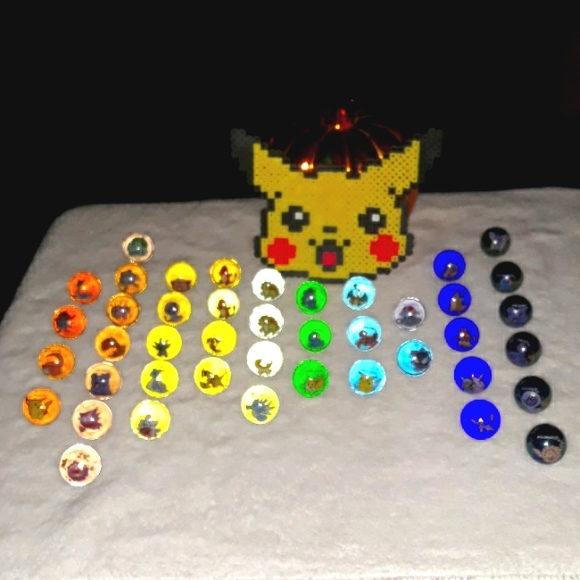 Pokemon Other Vintage 99s Pokemon Marbles Set Of 35 Poshmark